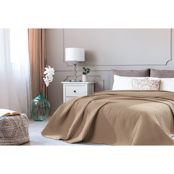 SNAP A 600x600 - Pique Blanket Single Beige Waffle 170x240